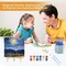 25 Pack Mini Canvas and Easel Set, 6 x 6 inch Small Canvas with Woood Easel, Paint, Brushes, Palettes, Acrylic Canvas Painting Kit for Kids Painting Party